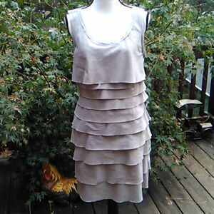 Alfani Taupe Layered Sheath Dtessy